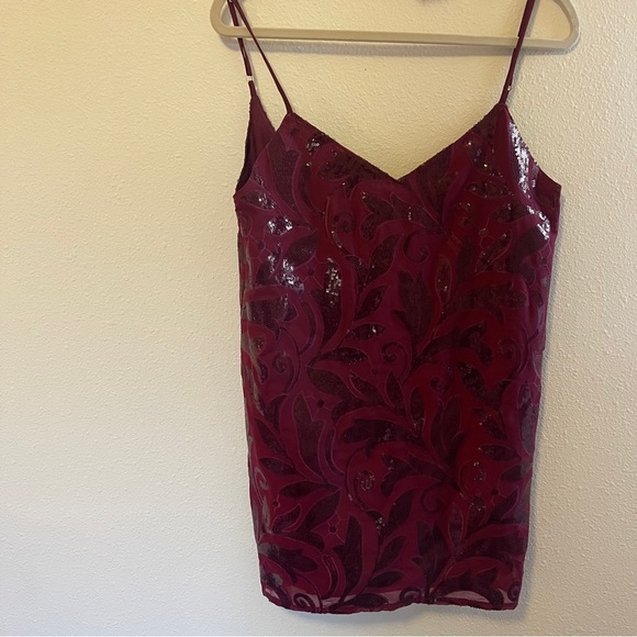 Never Worn Show Me Your Mumu Maroon Sequined Shift Dress - Picture 5 of 6